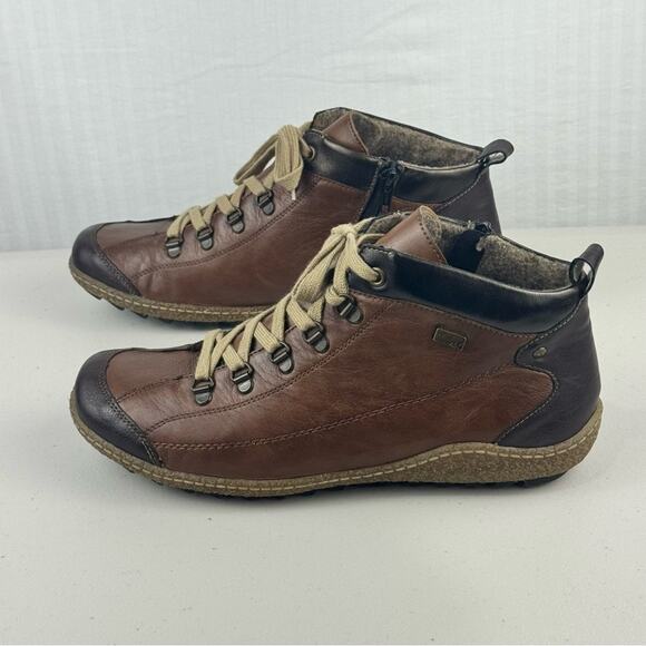 Remonte R4779-25 Liv 79 Tex Mid Top Brown Leather Sneaker Boot Women’s Size 42 - Picture 4 of 9